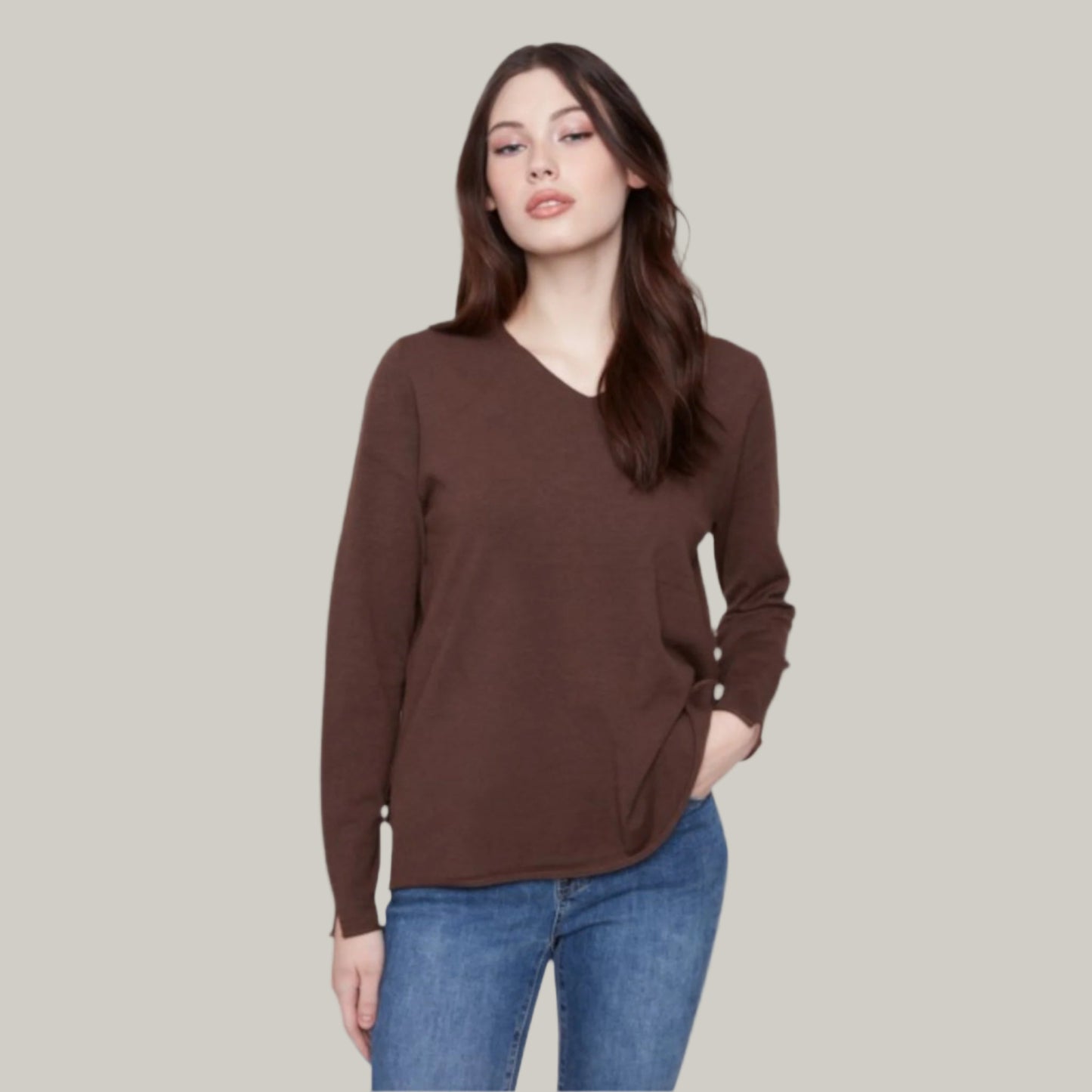 Charlie B - Basic V-Neck Sweater