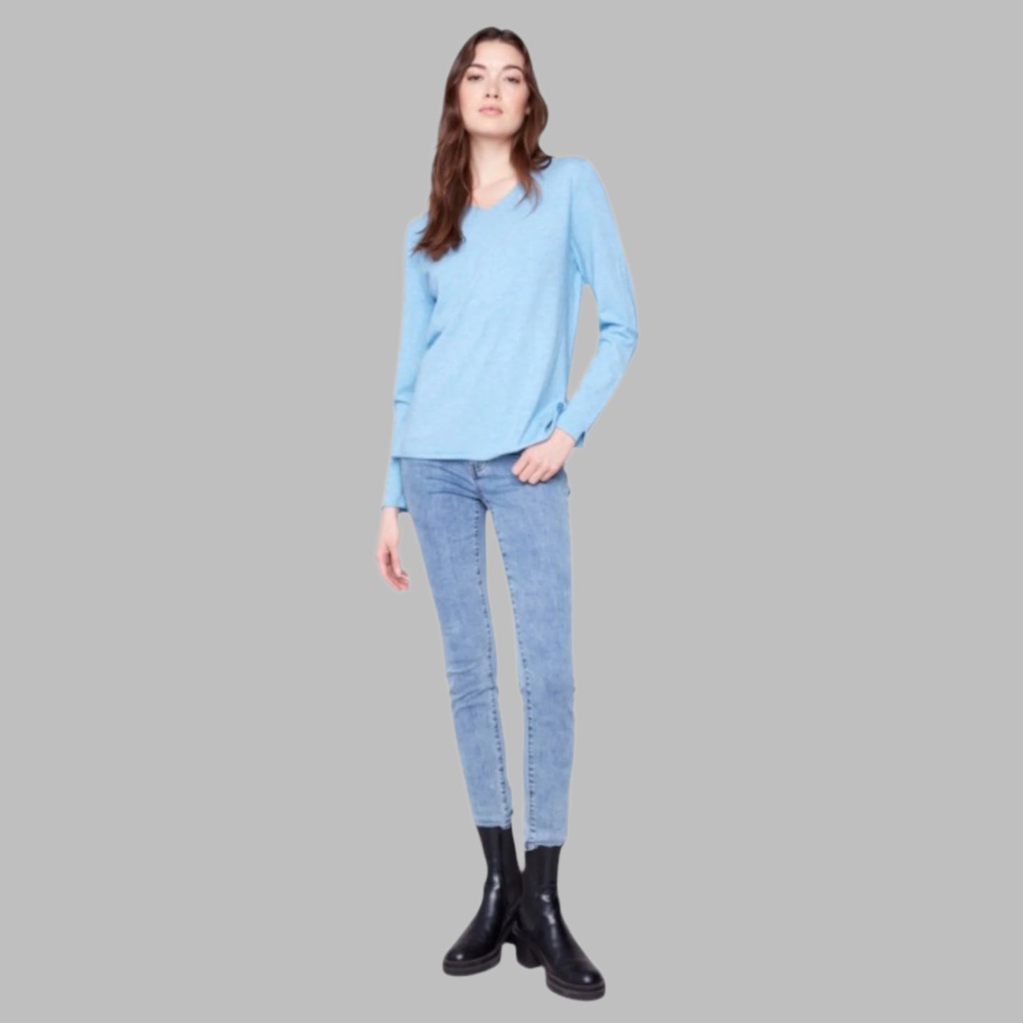 Charlie B - Basic V-Neck Sweater