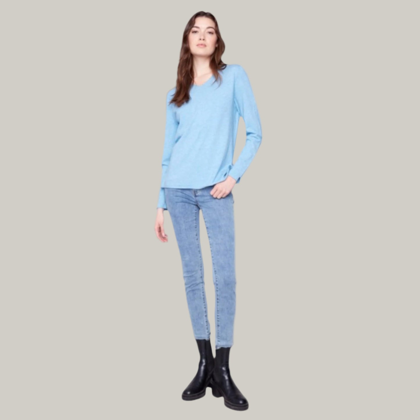 Charlie B - Basic V-Neck Sweater