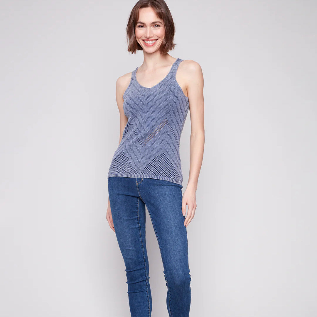 Charlie B - Chevron Knit Tank Top