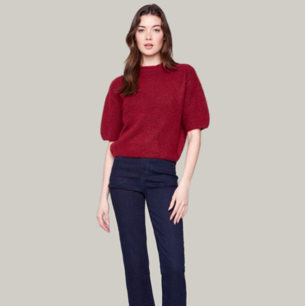 Charlie B - Balloon Elbow Sleeve Knit Sweater