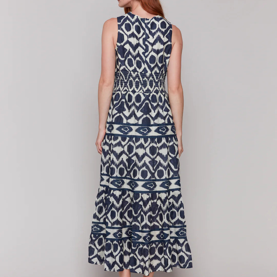 Charlie B - Printed Sleeveless V-Neck Maxi Dress