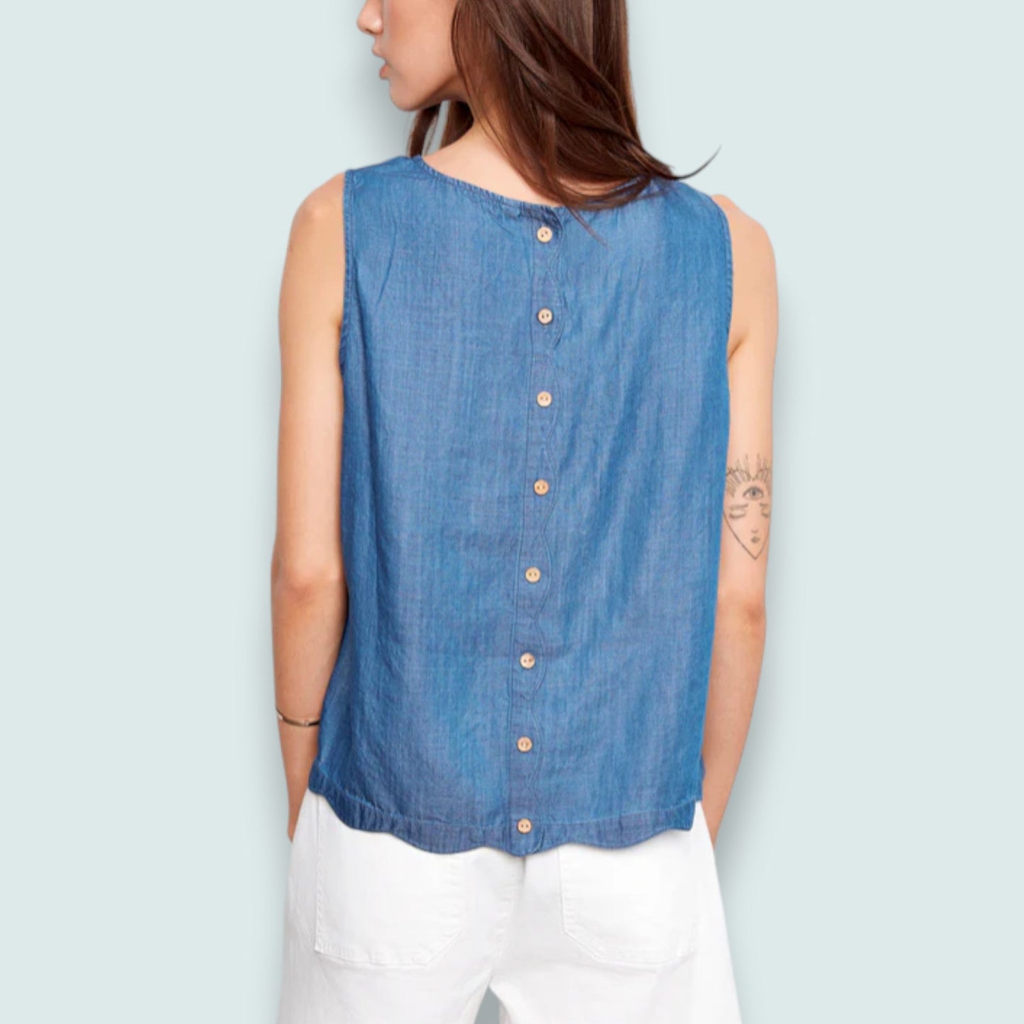 Charlie B - Sleeveless Button-Back Top