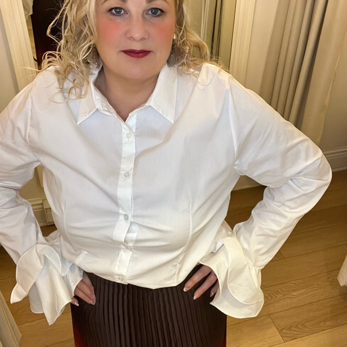 Ravel - Blouse With Ruffle Sleeve Detail