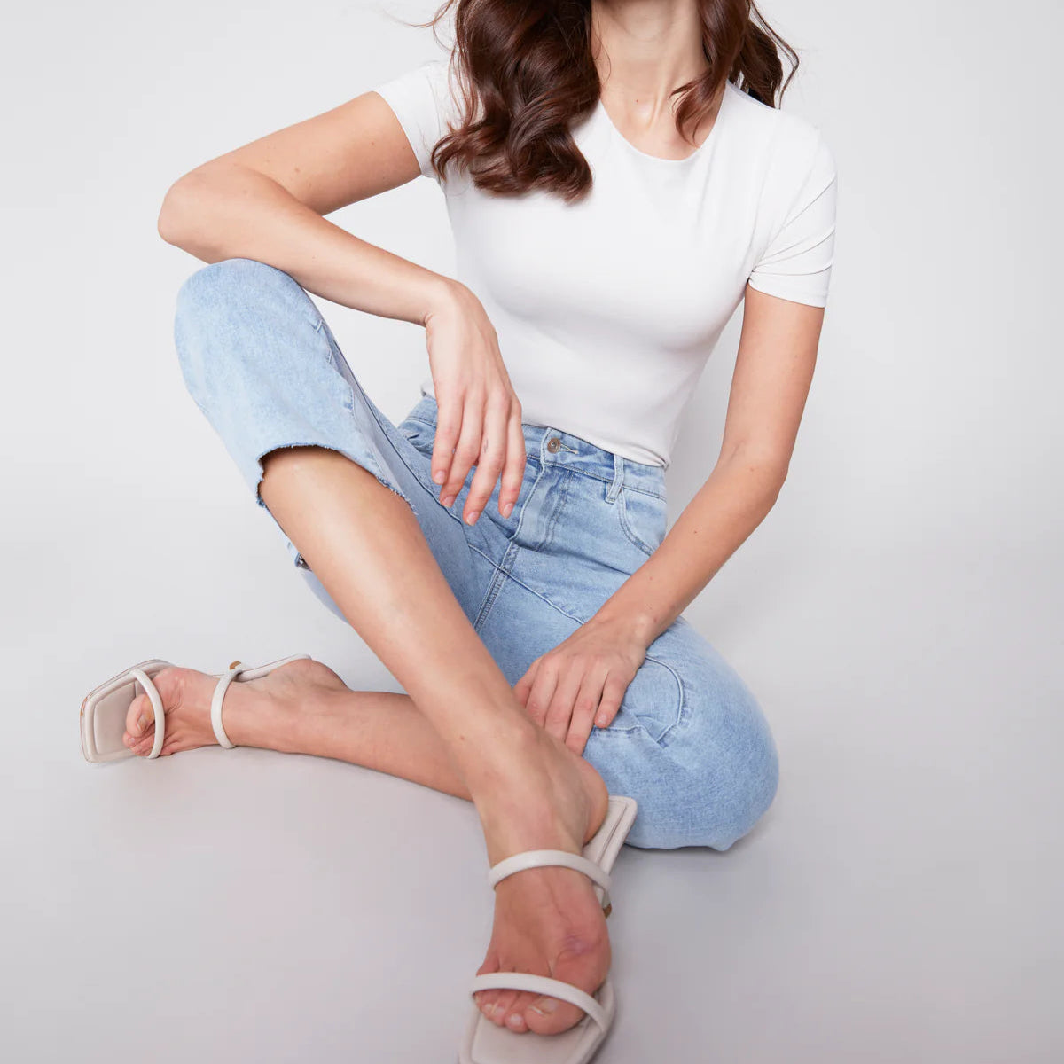 Charlie B - Asymmetrical Cropped Jeans