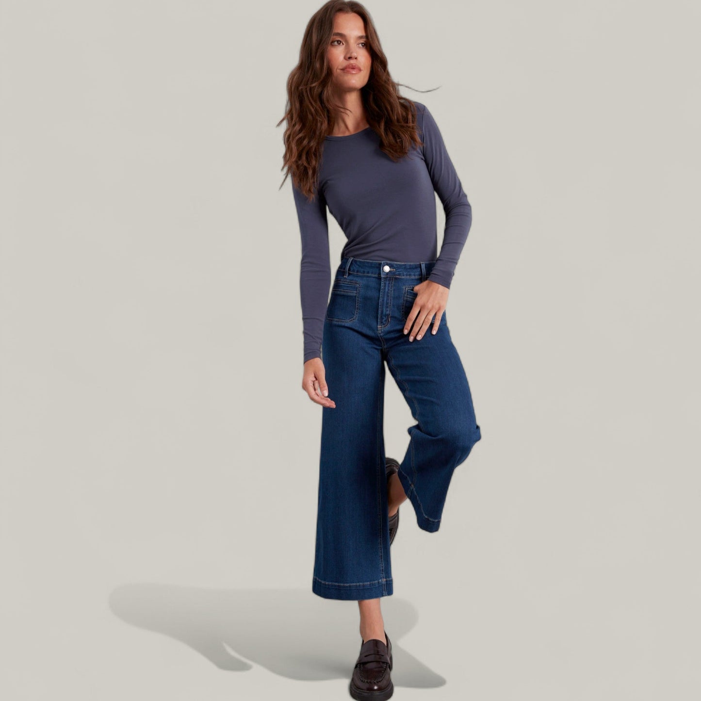 Charlie B - Patch Pocket Flare Jeans