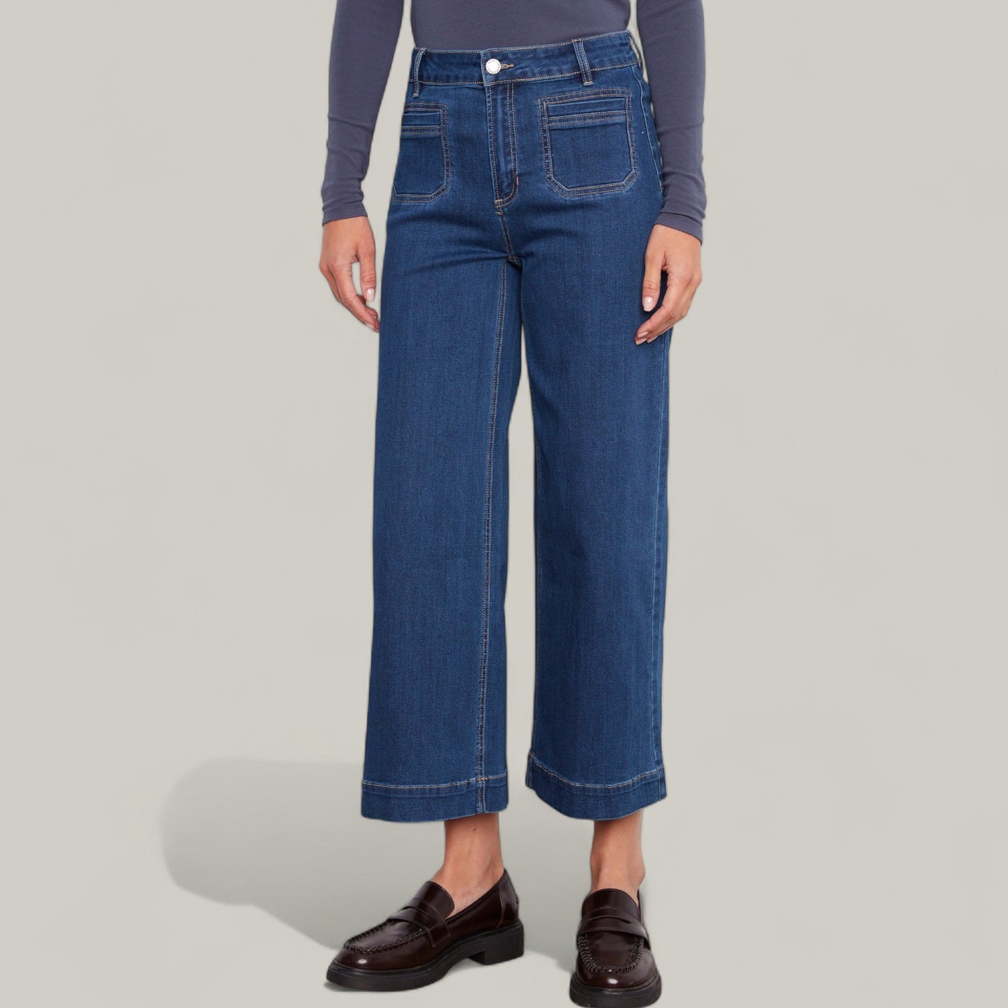 Charlie B - Patch Pocket Flare Jeans