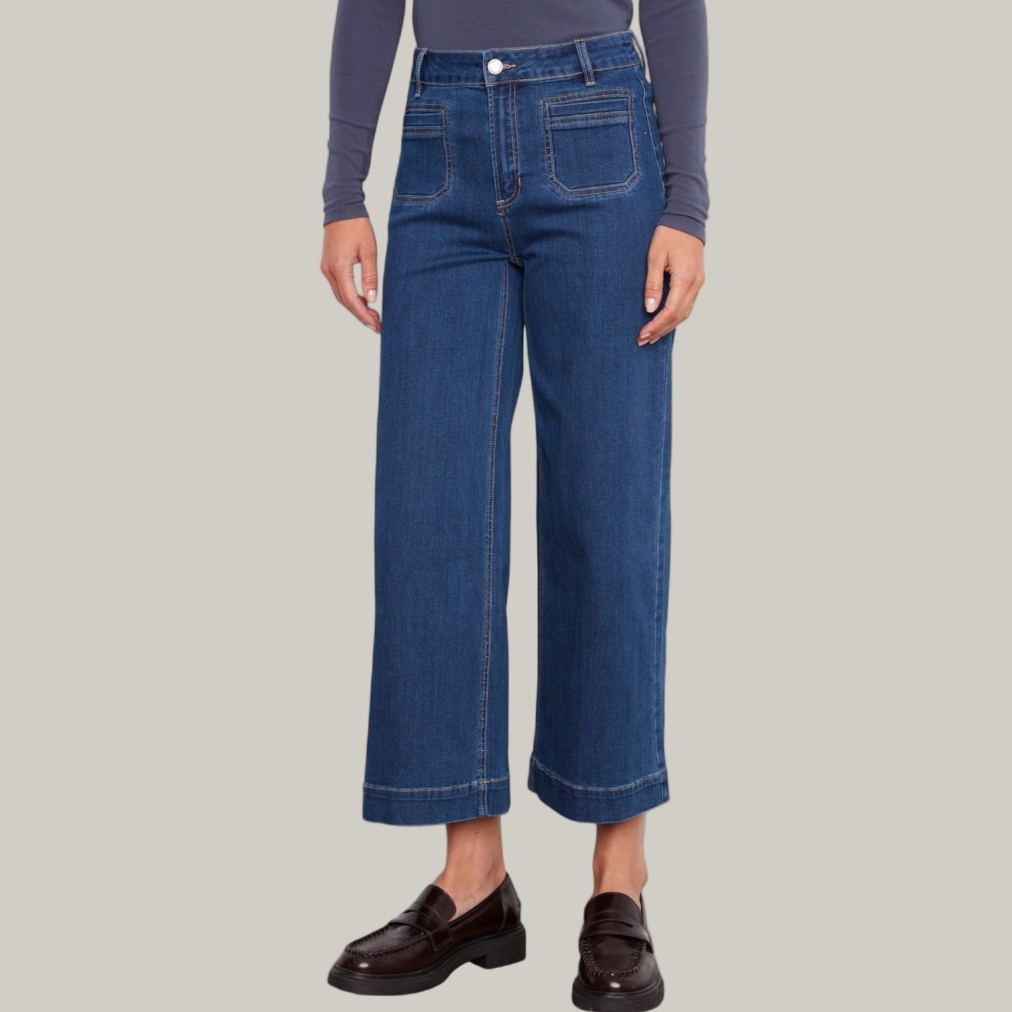 Charlie B - Patch Pocket Flare Jeans
