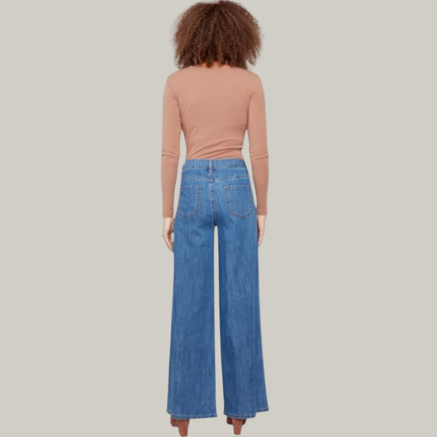 Charlie B - Wide Leg Stretch Denim Jeans
