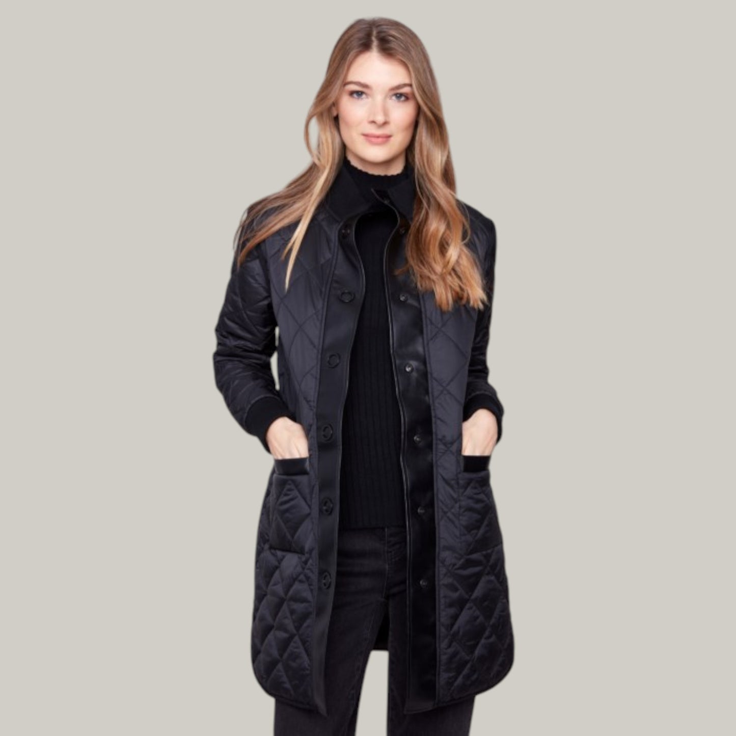 Charlie B - Reversible Long Puffer Coat