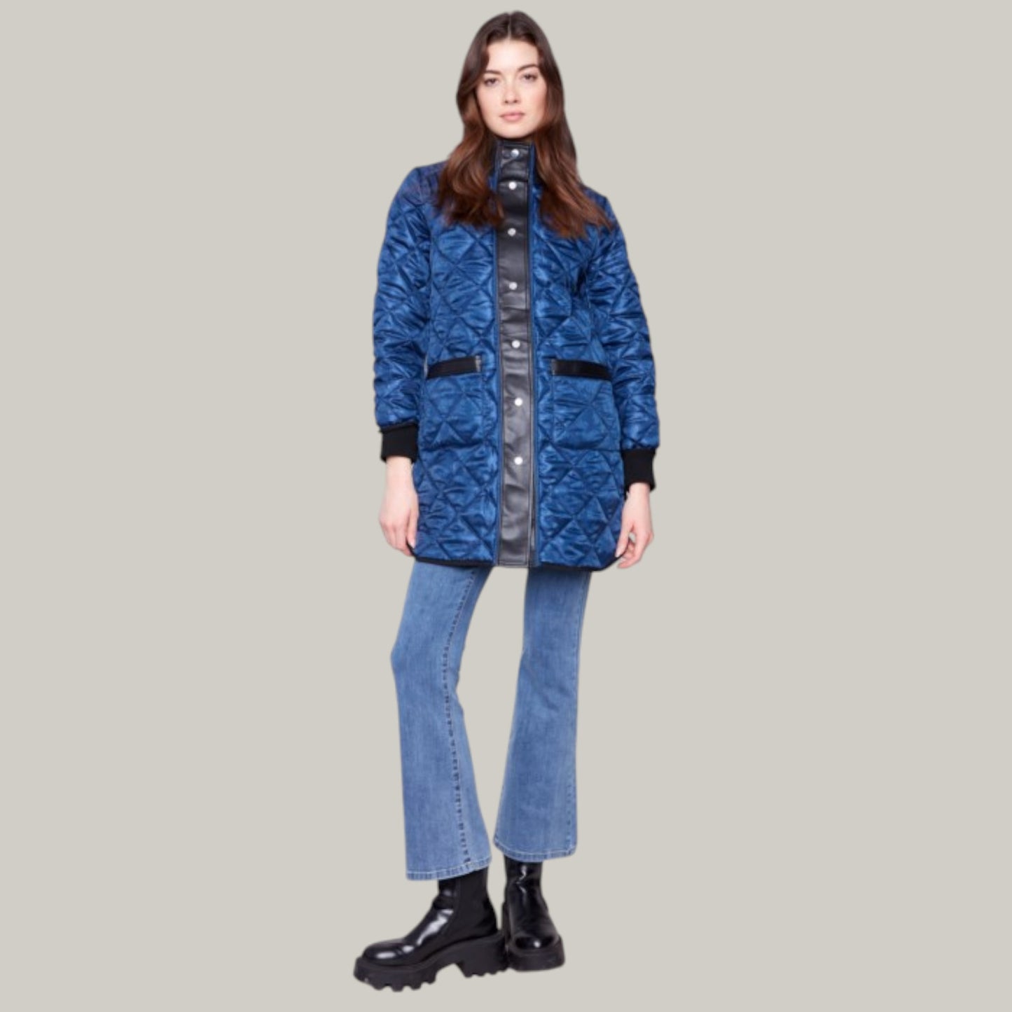 Charlie B - Reversible Long Puffer Coat