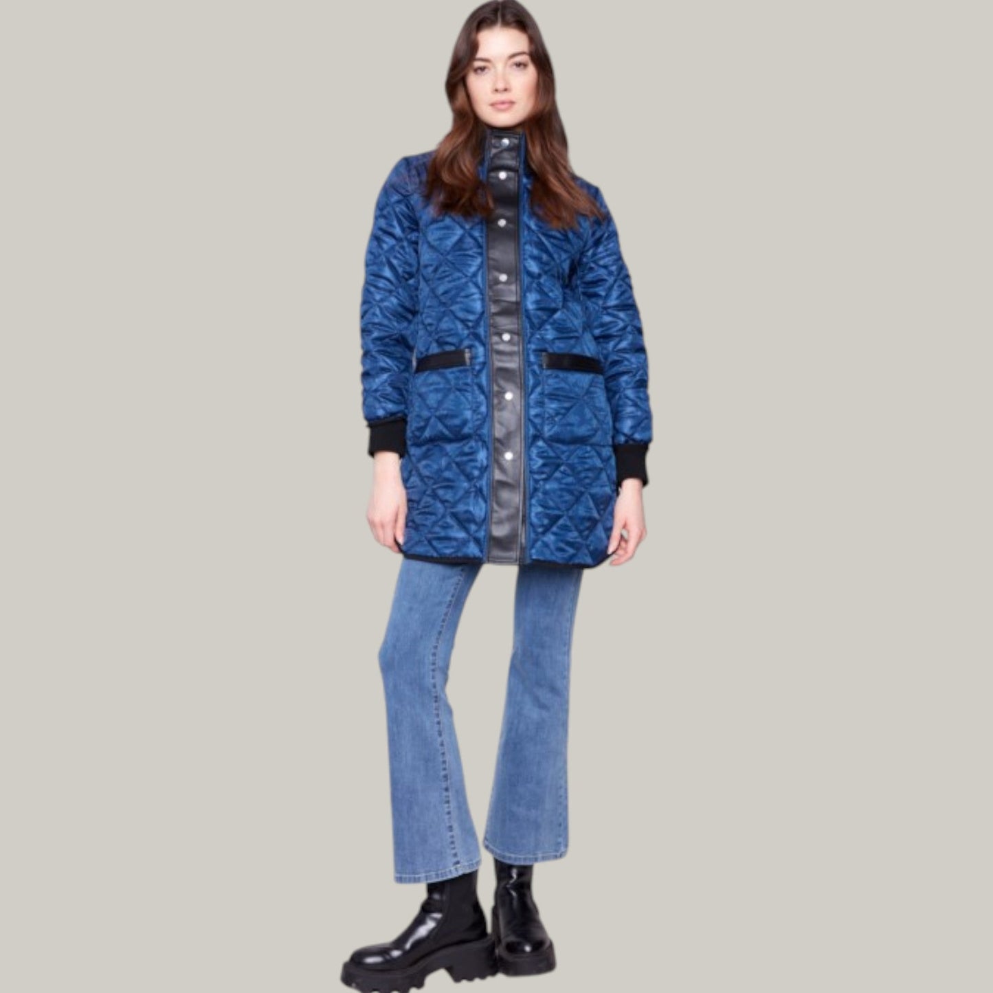 Charlie B - Reversible Long Puffer Coat