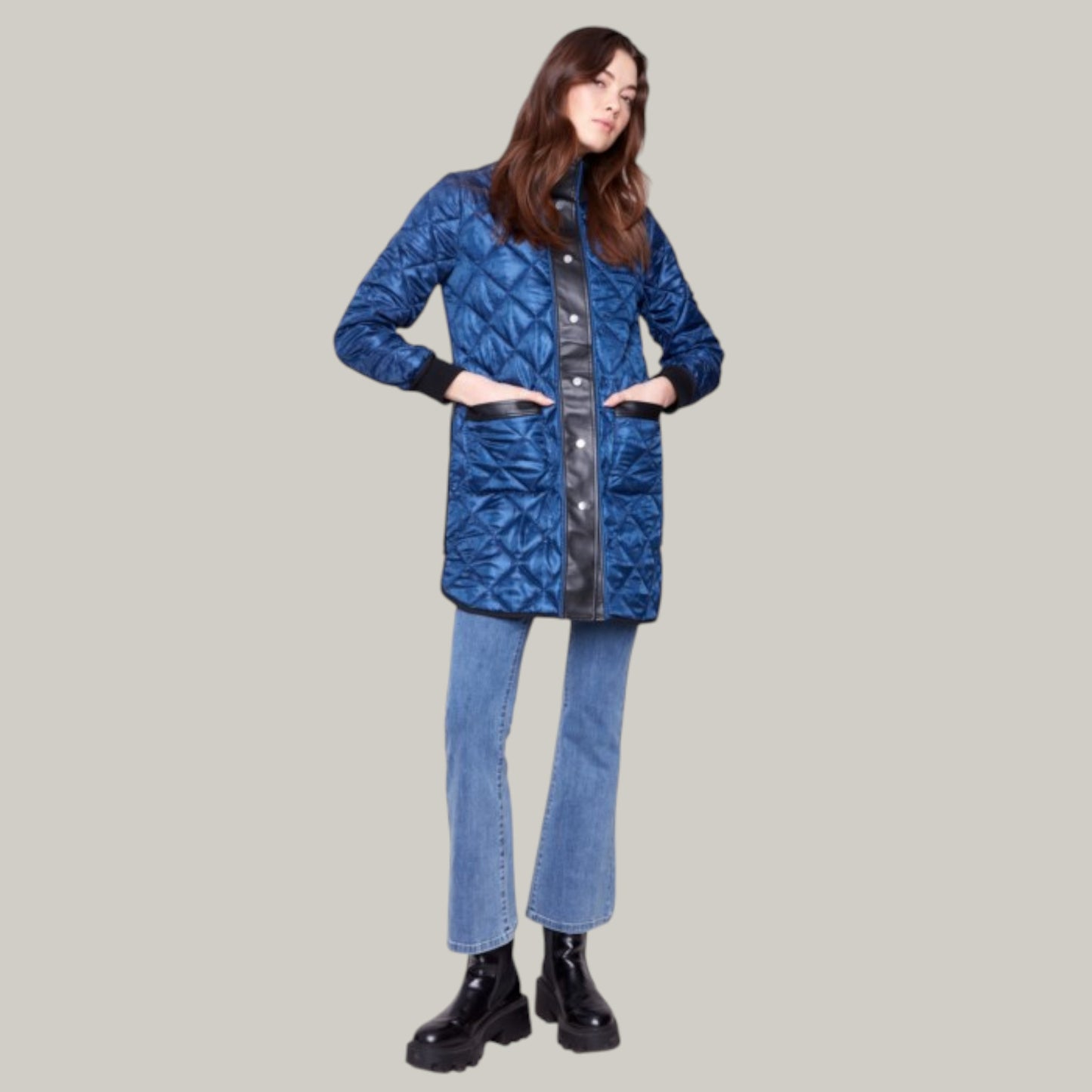 Charlie B - Reversible Long Puffer Coat
