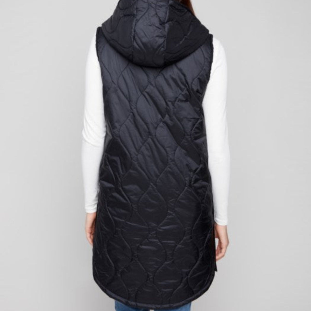Charlie B - Pearlized Long Hooded Vest