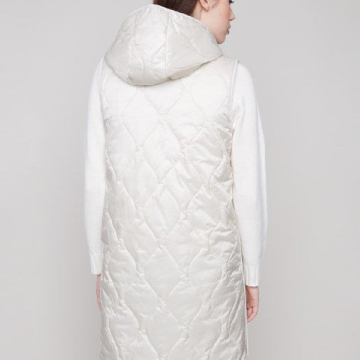 Charlie B - Pearlized Long Hooded Vest