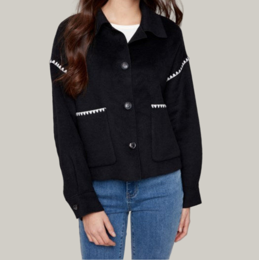 Charlie B - Short Double-Faced Wool Jacket