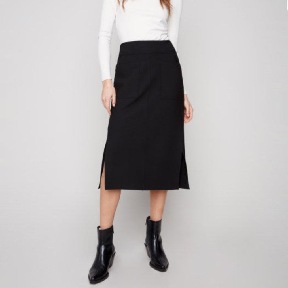 Charlie B - Gutsy Crepe Skirt With Patch Pockets