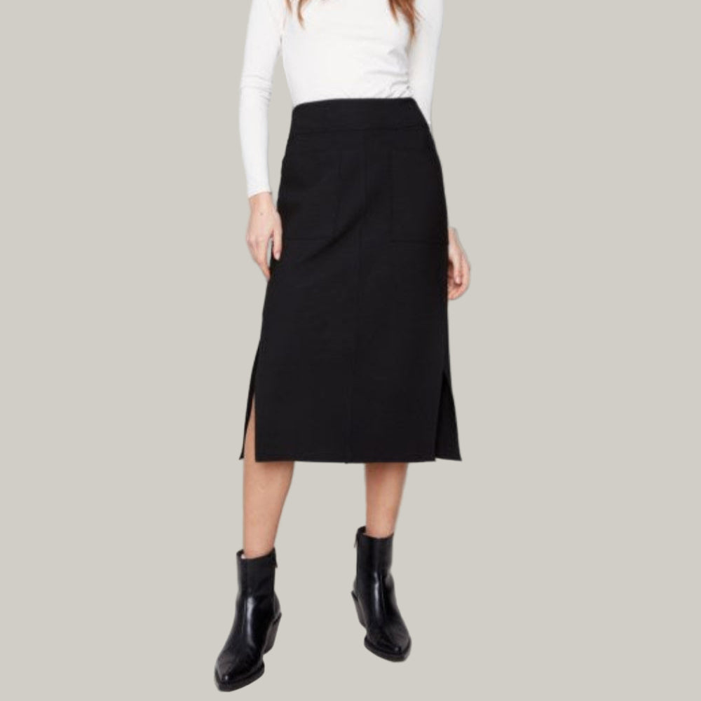 Charlie B - Gutsy Crepe Skirt With Patch Pockets