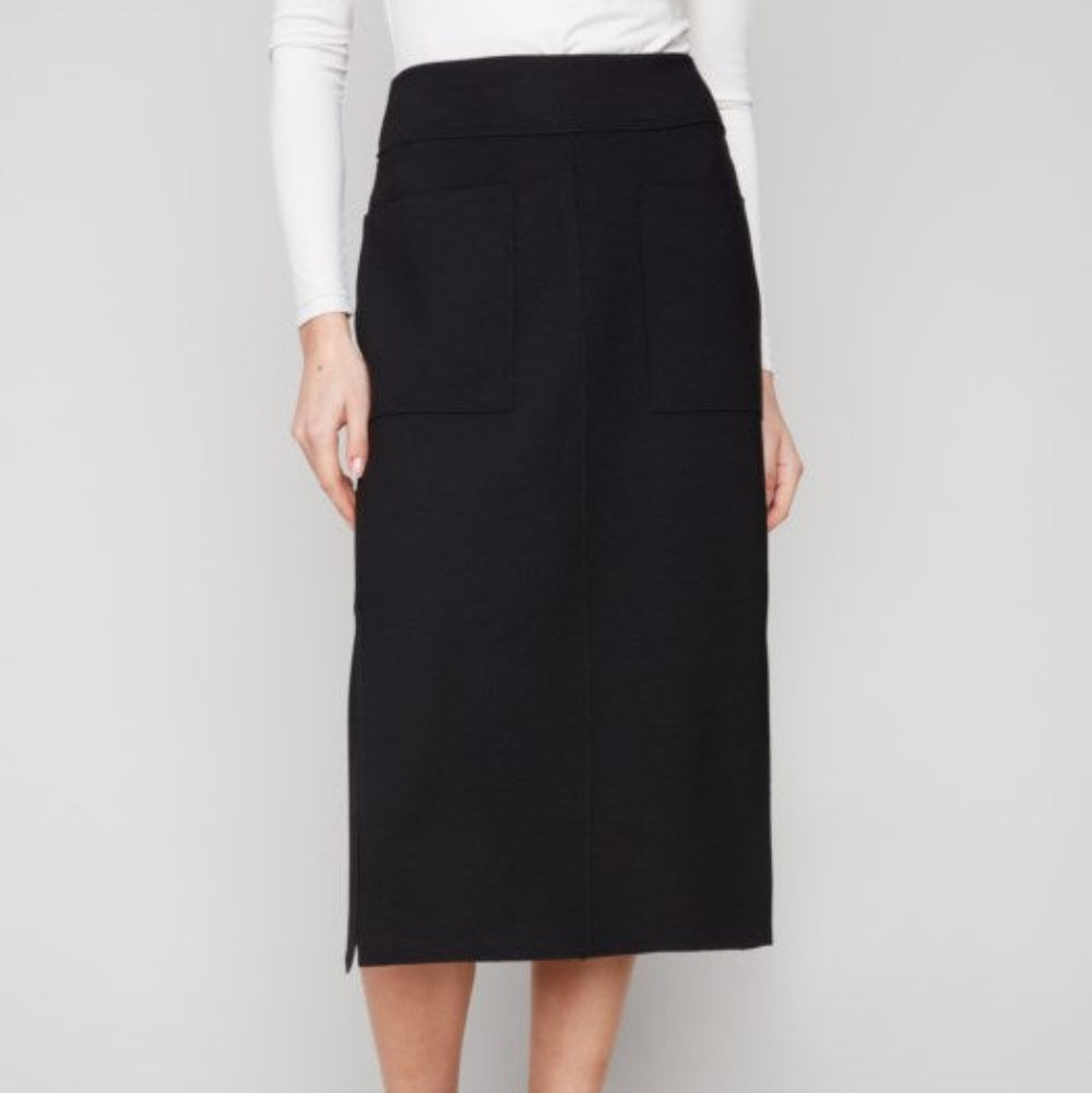 Charlie B - Gutsy Crepe Skirt With Patch Pockets