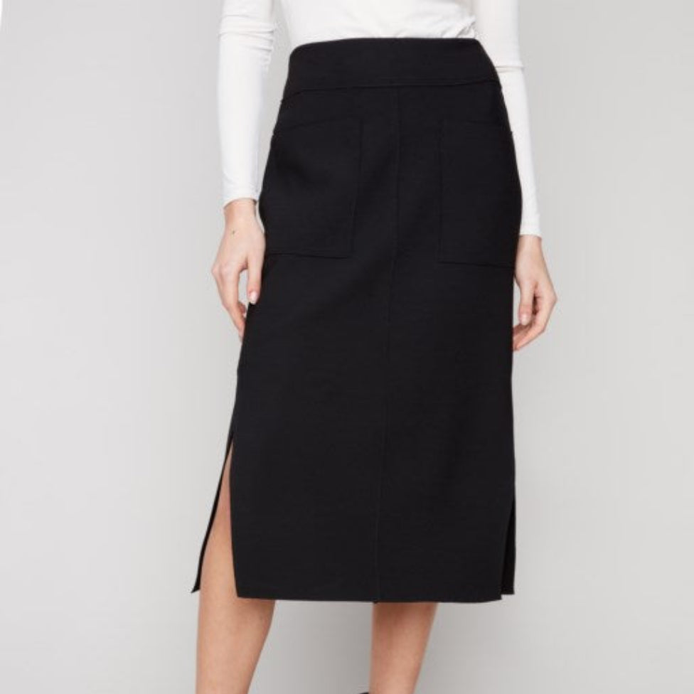 Charlie B - Gutsy Crepe Skirt With Patch Pockets