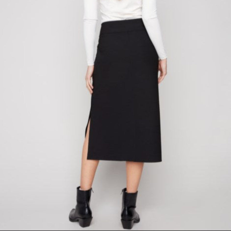 Charlie B - Gutsy Crepe Skirt With Patch Pockets