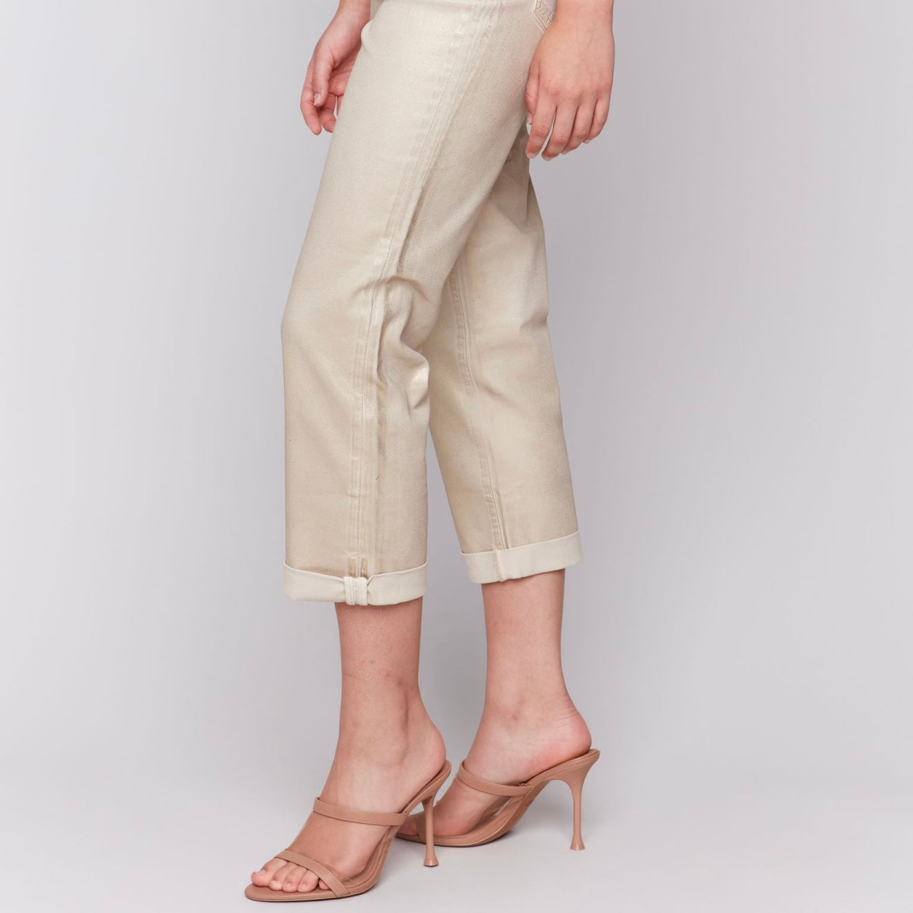 Charlie B - Foil Cuff Straight Leg Pants