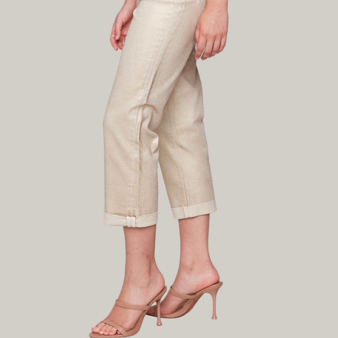 Charlie B - Foil Cuff Straight Leg Pants