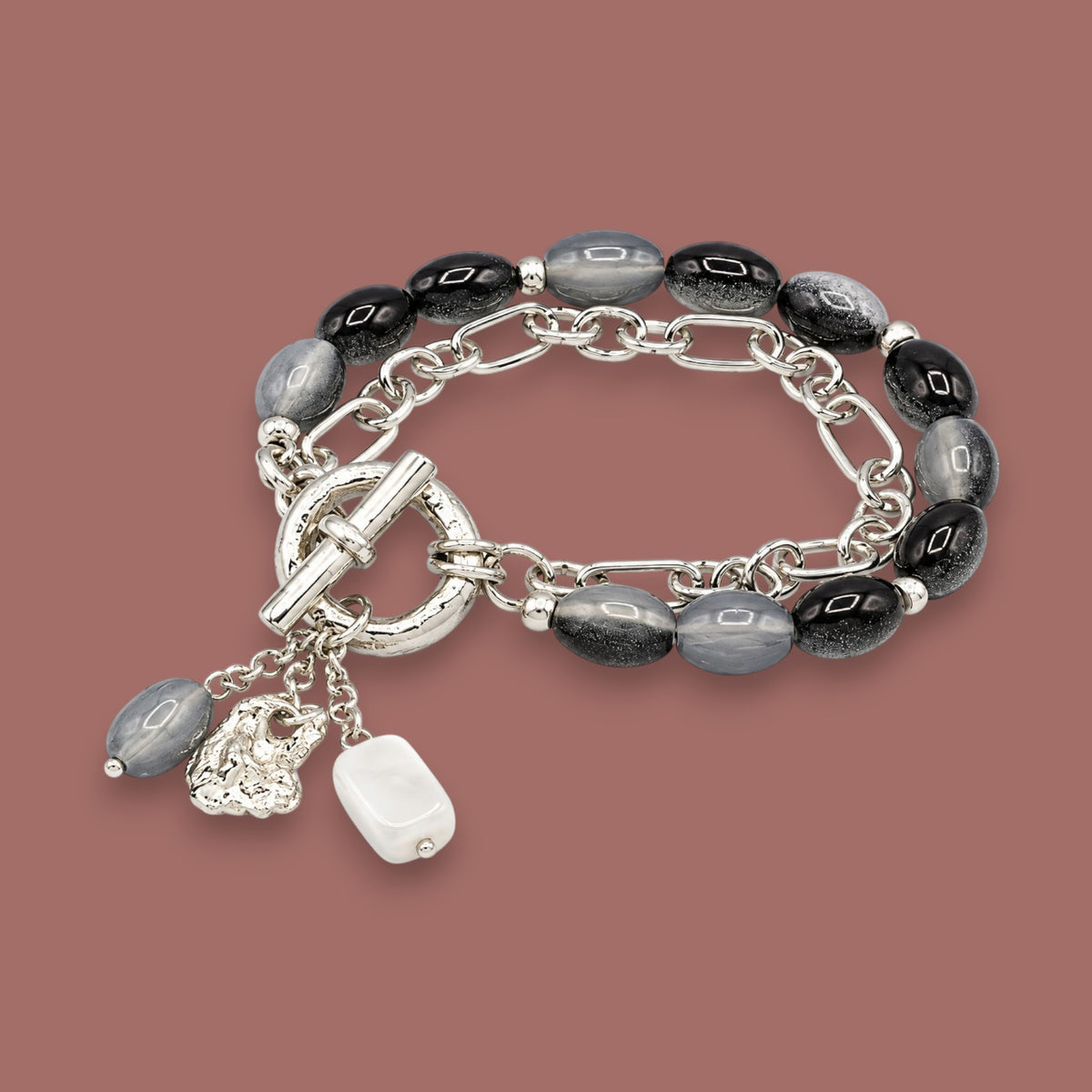 Caracol - Harmony Stone & Charm Bracelet