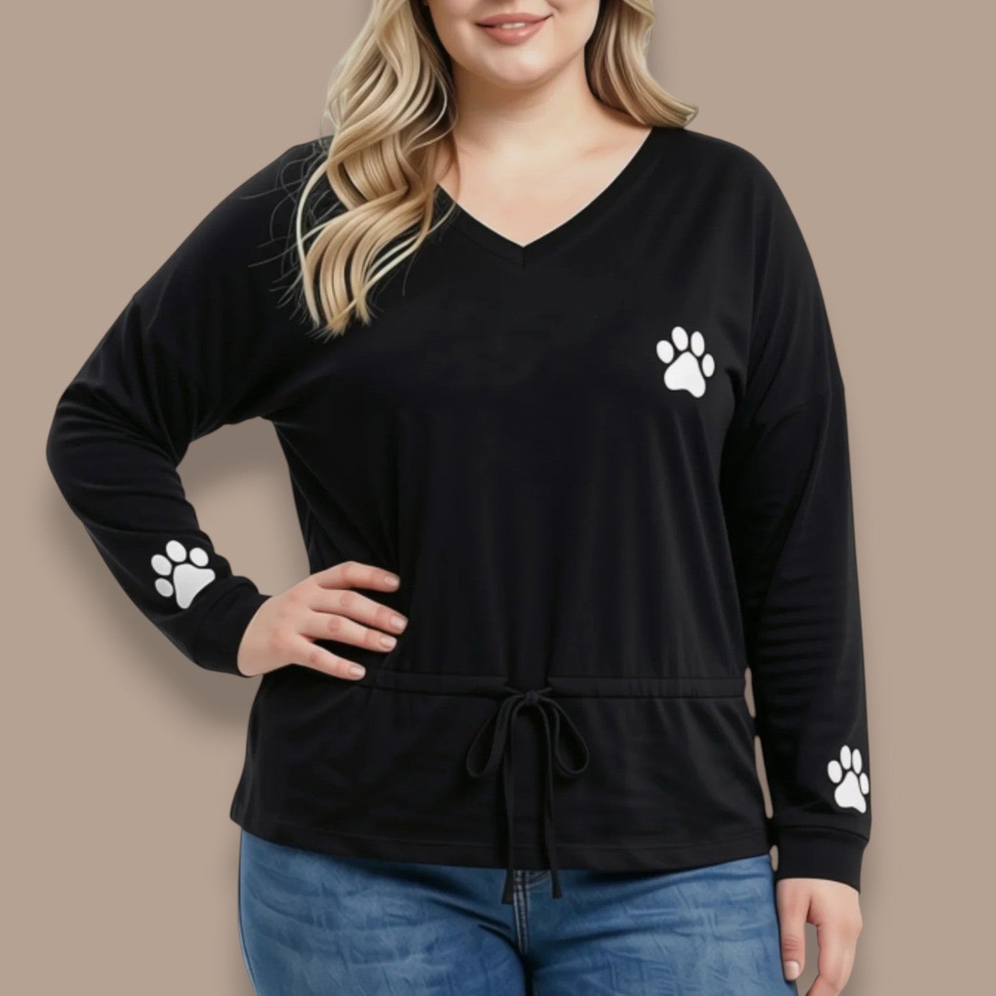 Black Labb - Paw Print Sweater