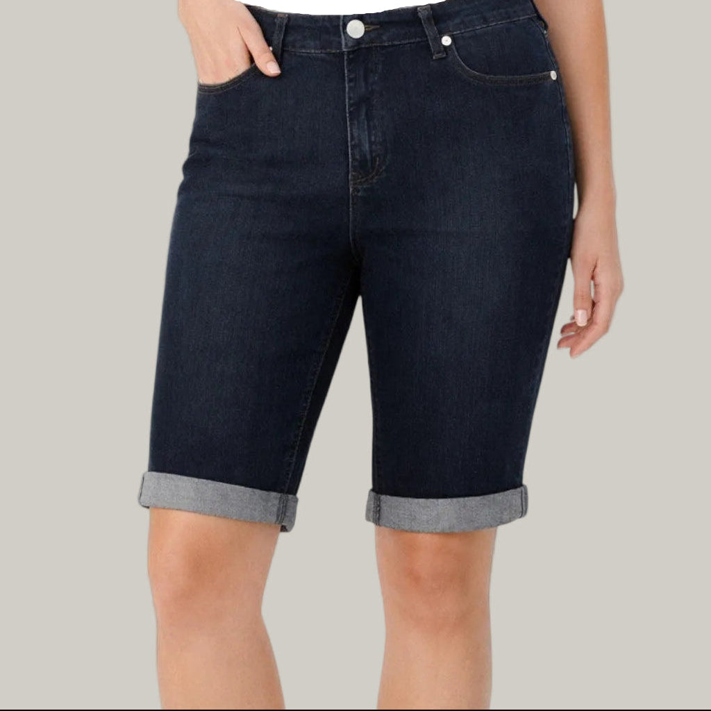 Carreli - Dark Wash Denim Bermuda Shorts