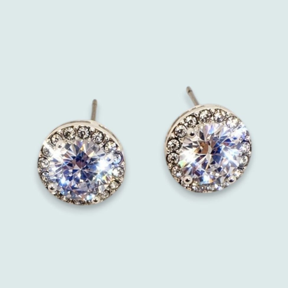 Audrey's - Crystal Halo Stud Earrings