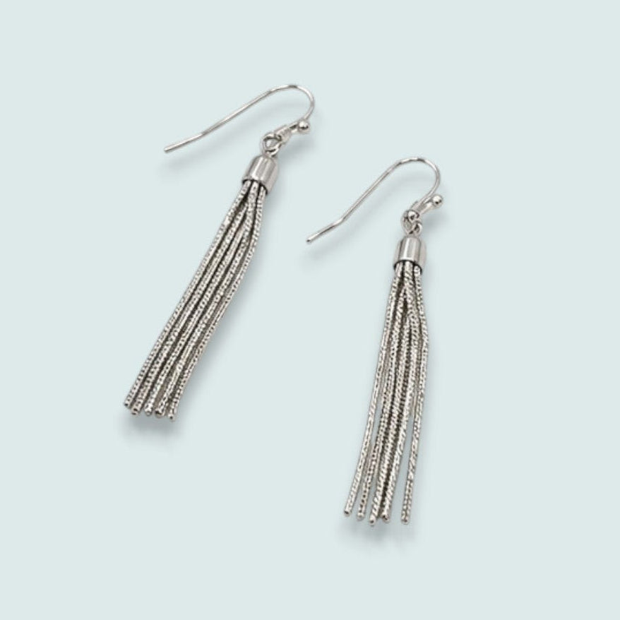 Audrey's - Fine Chain Tassel Drop Earrings