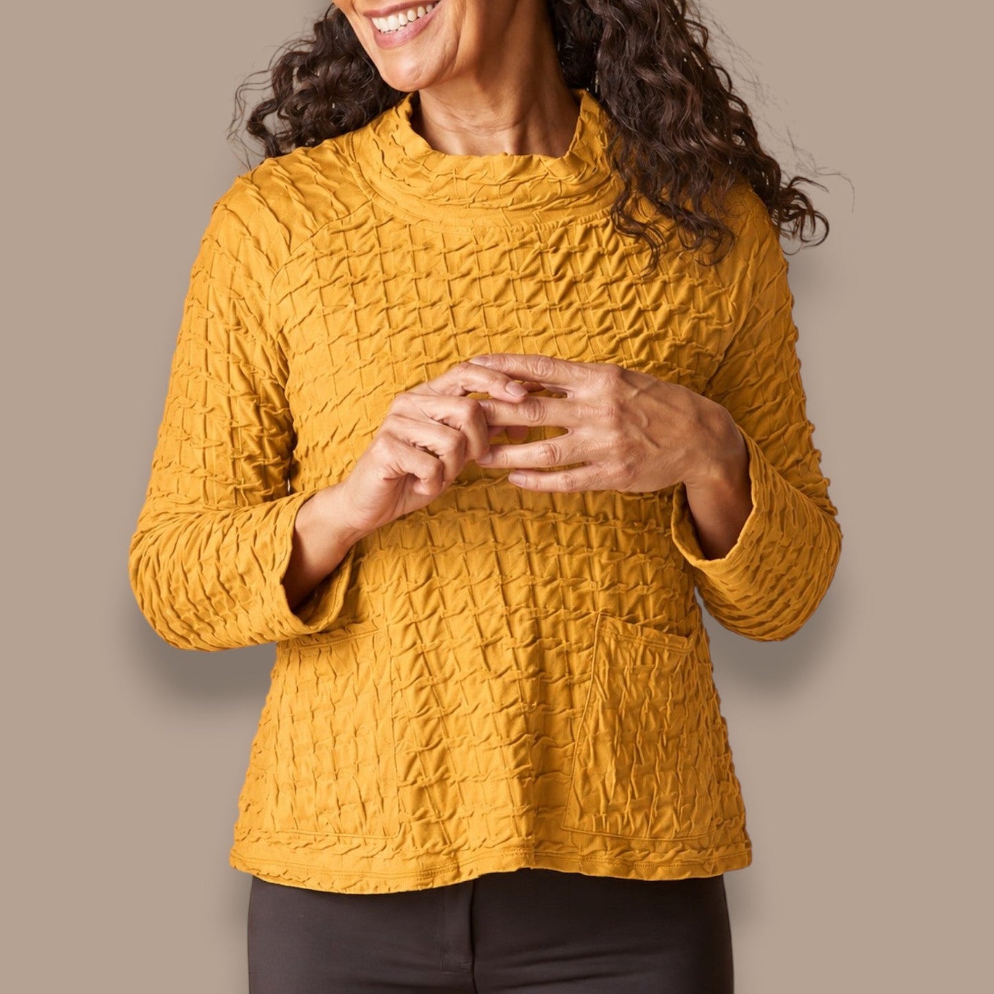 Habitat - Textured Mock Neck Top