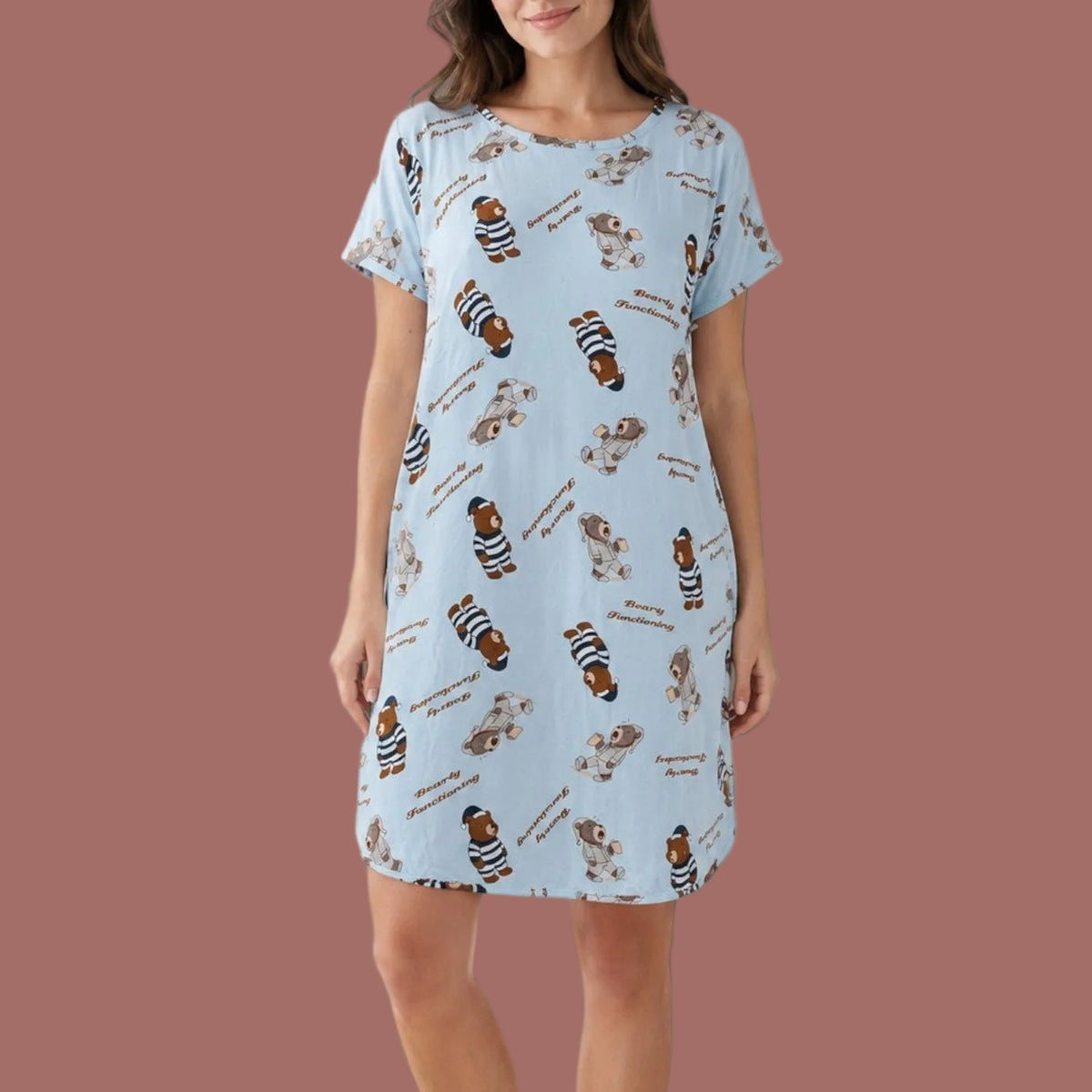 DKR - Playful Print Short Sleeve Nightshirt
