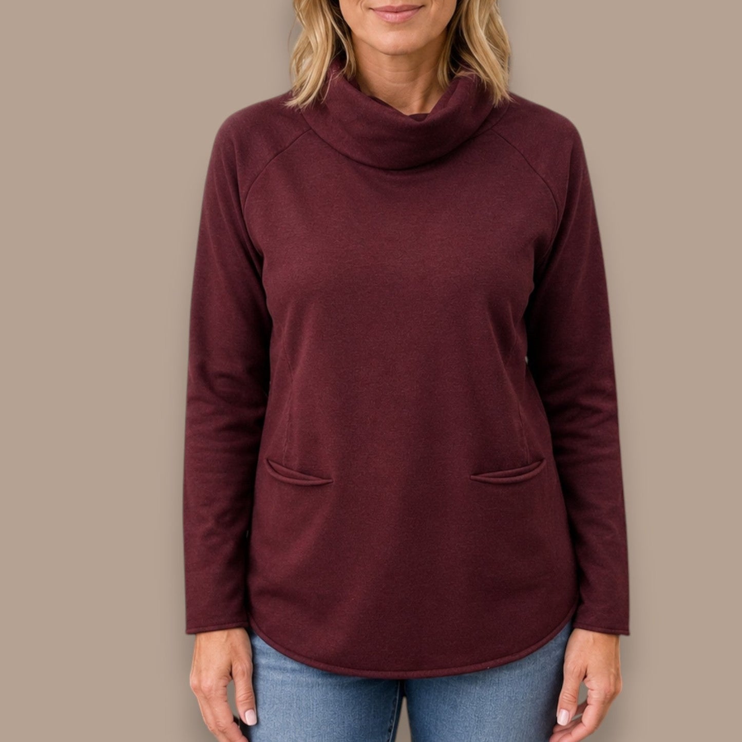 FDJ - Soft Cowl Neck Pocket Sweater