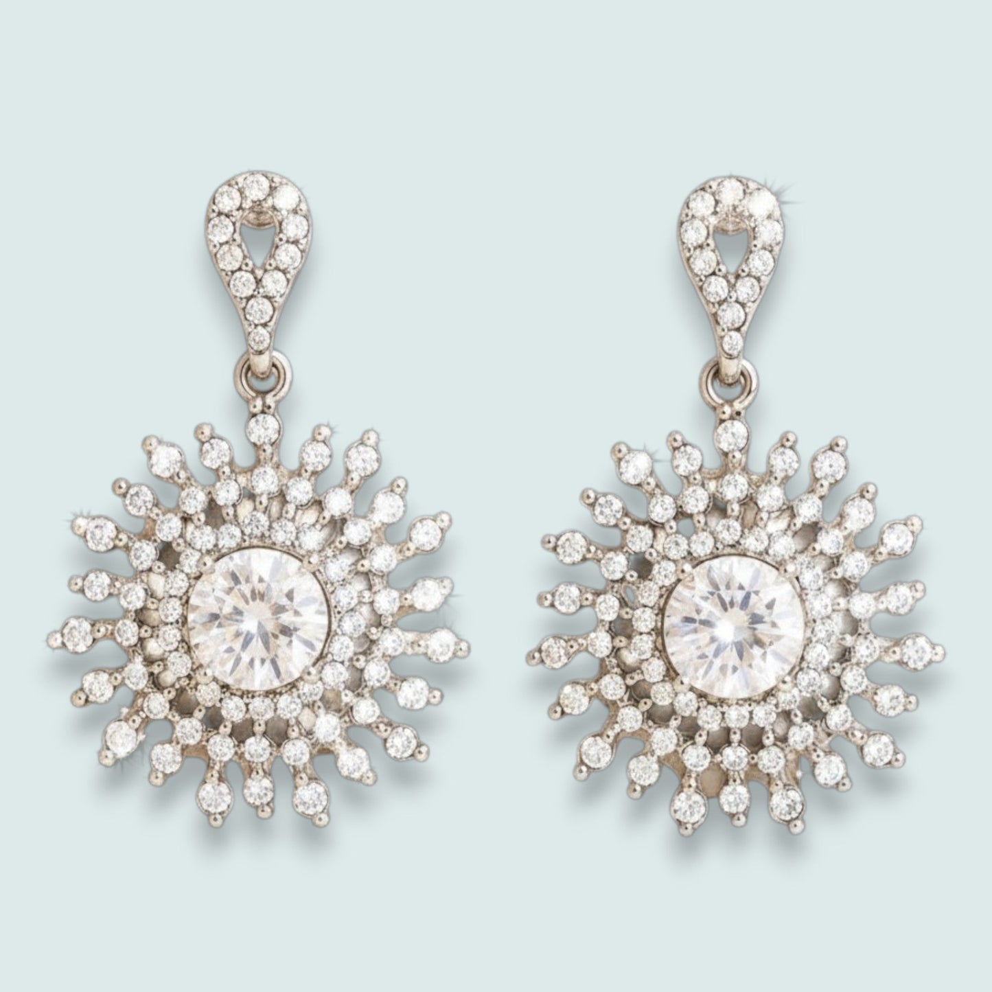 Audrey's - Radiant Crystal Sunburst Drop Earrings