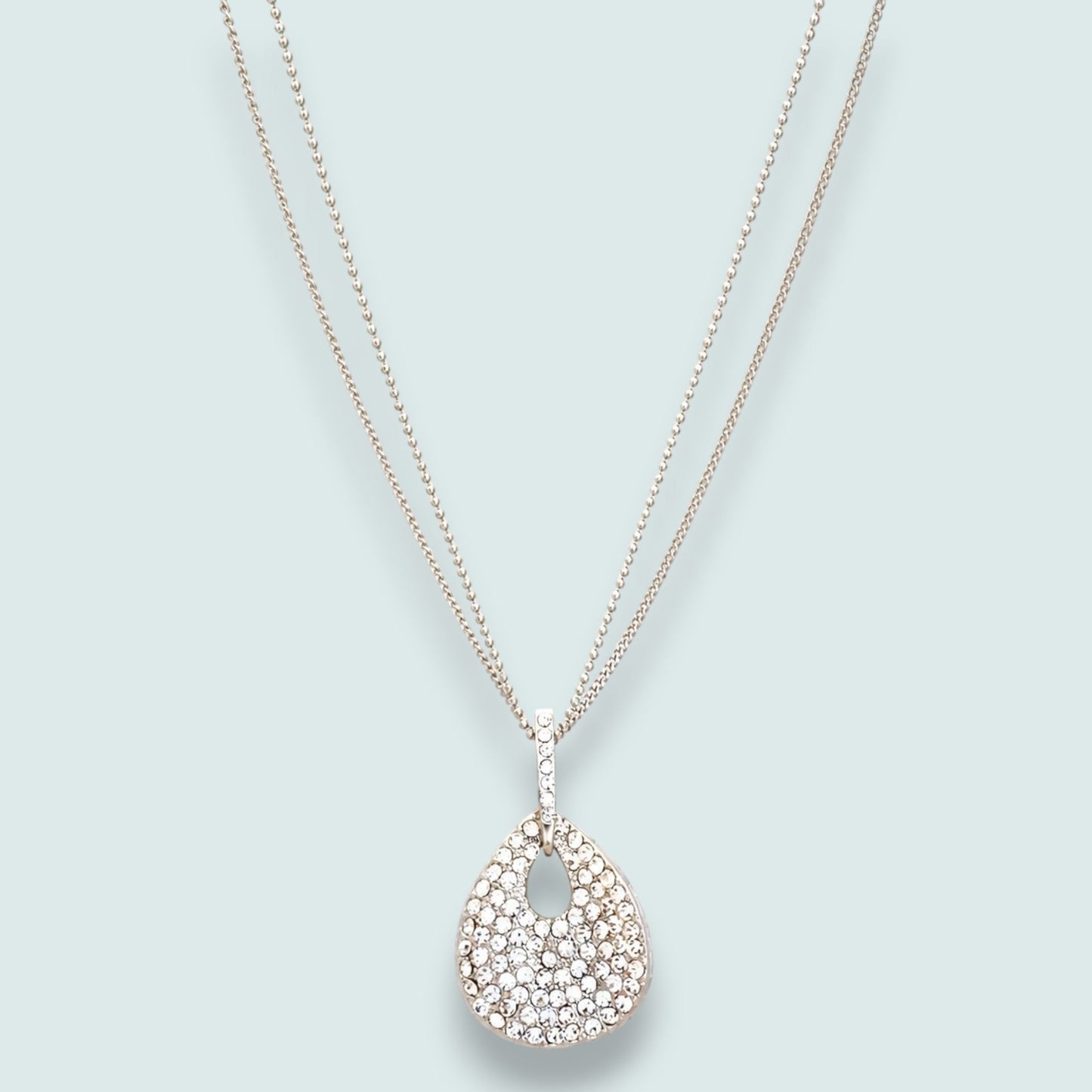 Audrey's - Crystal Cascade Teardrop Necklace