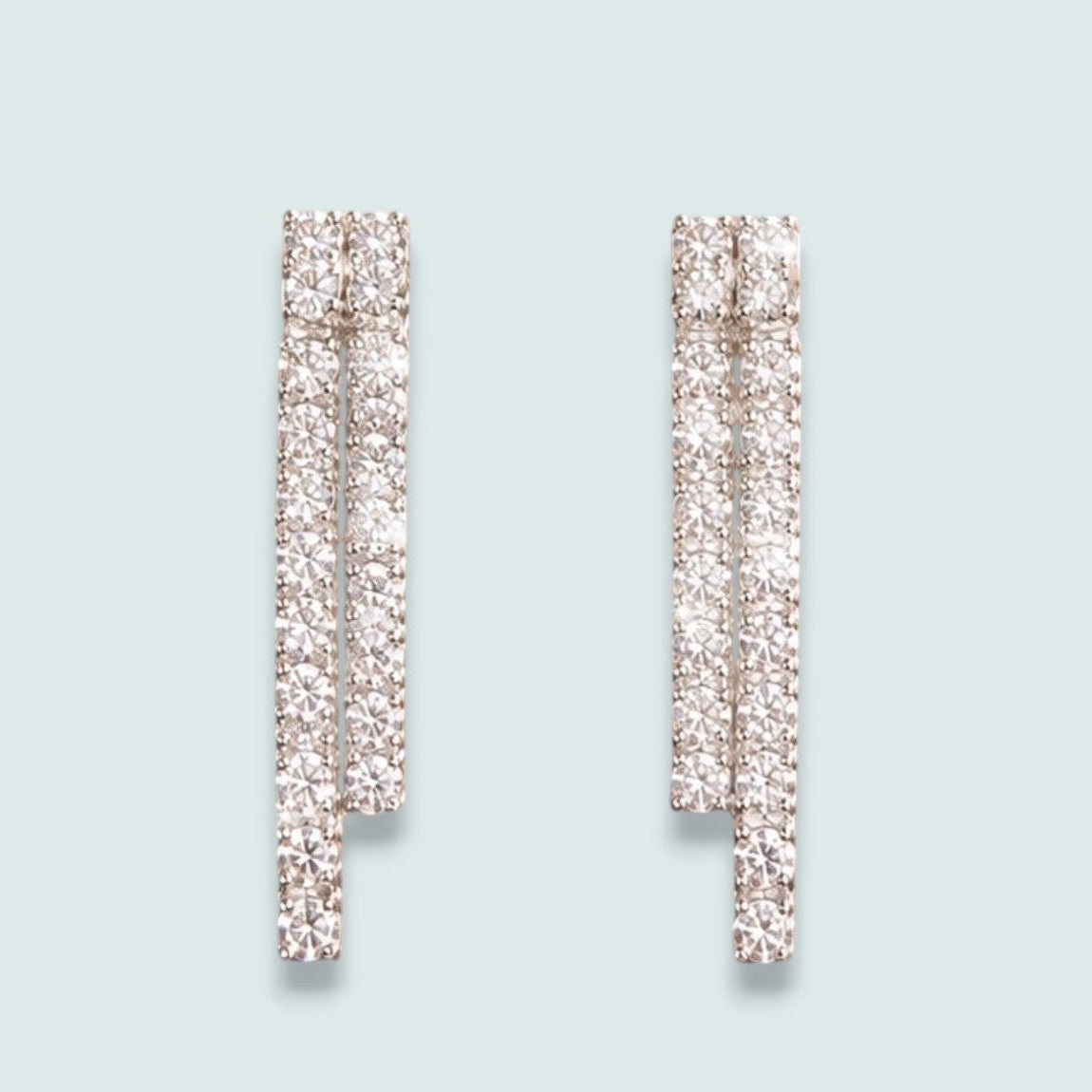 Audrey's - Silver Stardust Drop Earrings