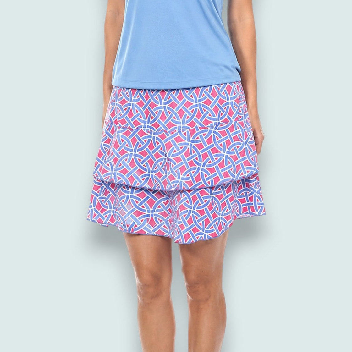 Tango Mango - Geometric Breeze Tiered Pull-On Skort