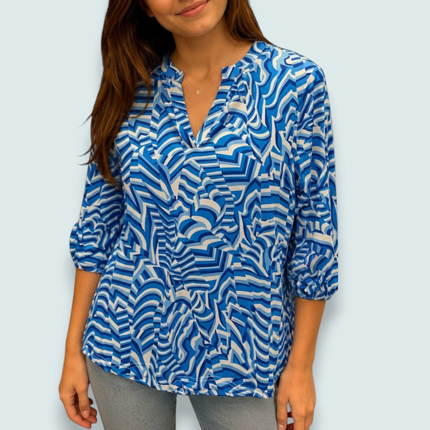 Tango Mango - Abstract Wave Print Top