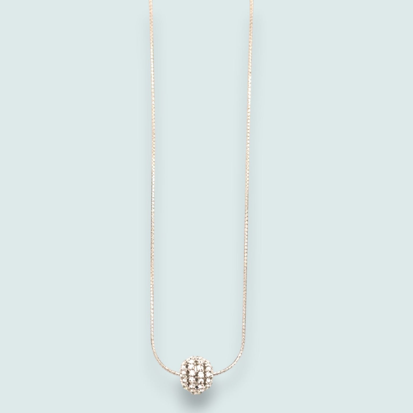 Audrey's - Crystal Pavé Sphere Pendant Necklace