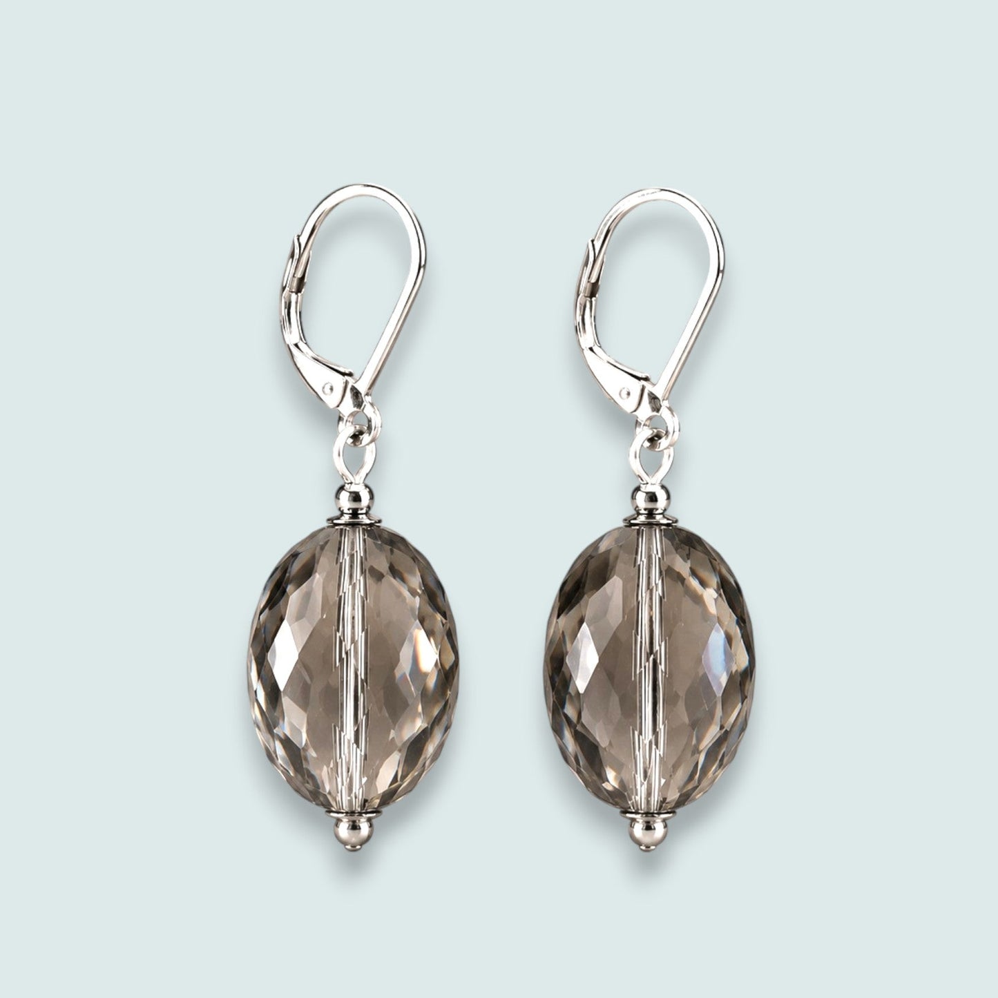 Lofttan - Smoky Crystal Drop Earrings
