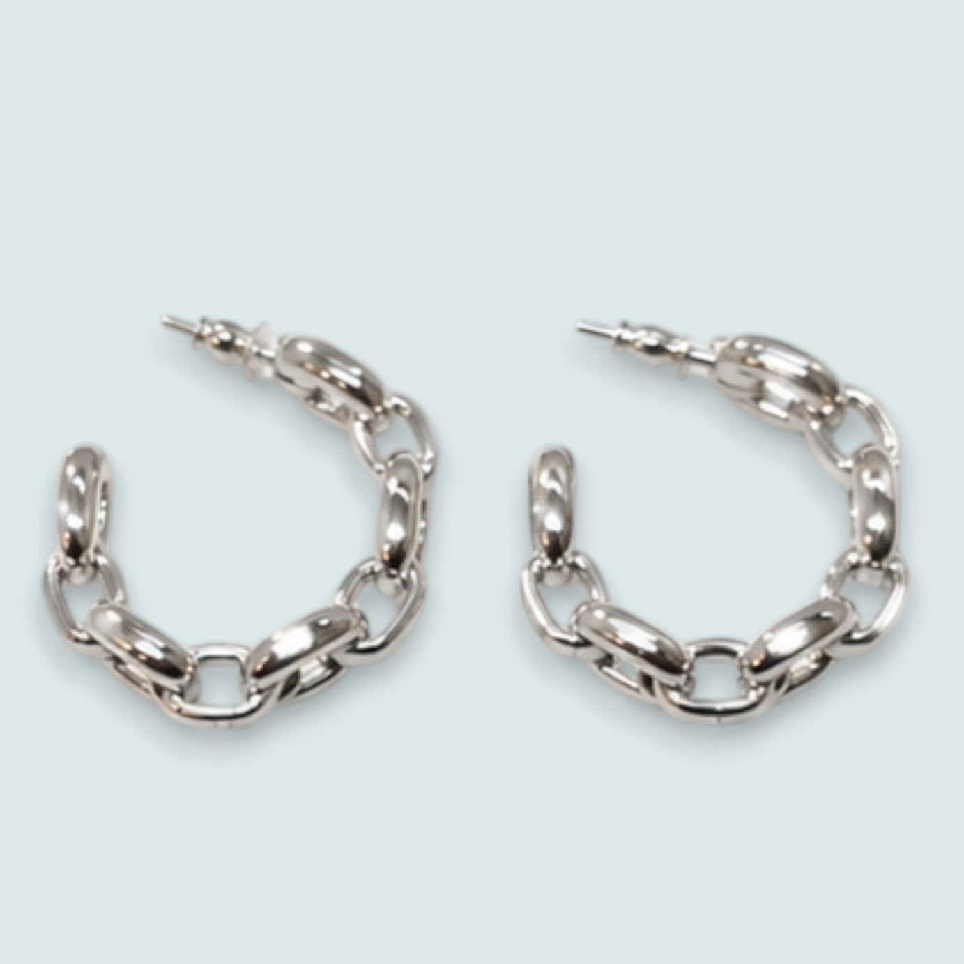 Merx - Link Hoop Earrings