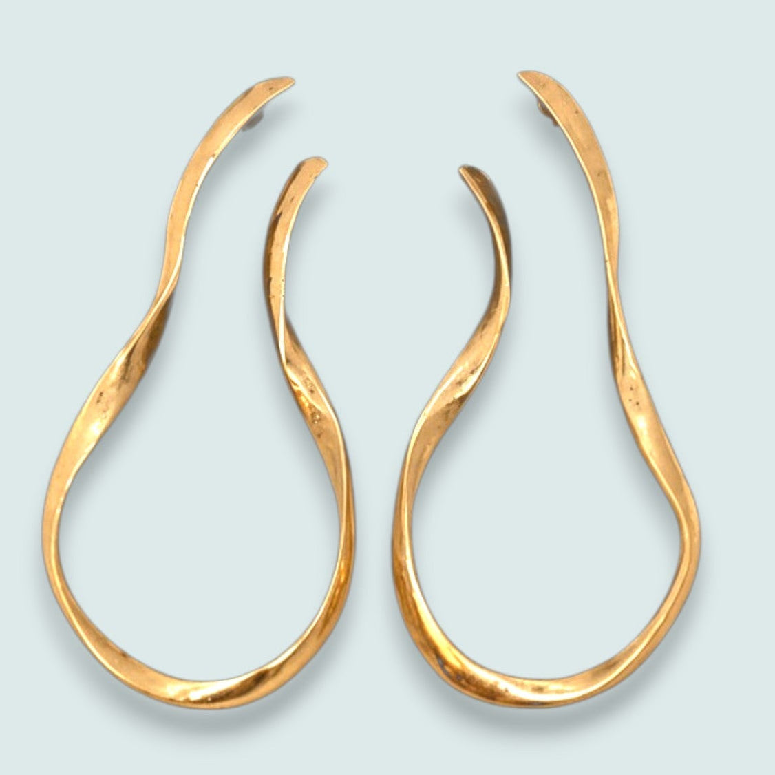 Audrey's - Organic Twist Teardrop Hoop Earrings