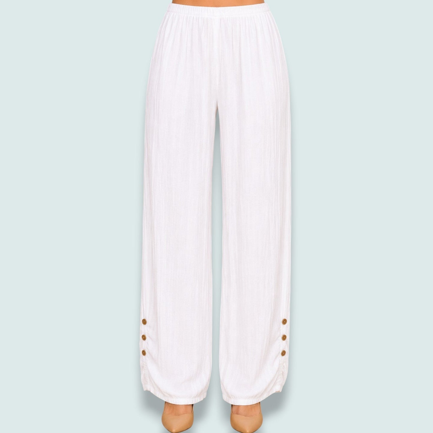 Audrey's - Relaxed Flowy Pants with Elastic Waist