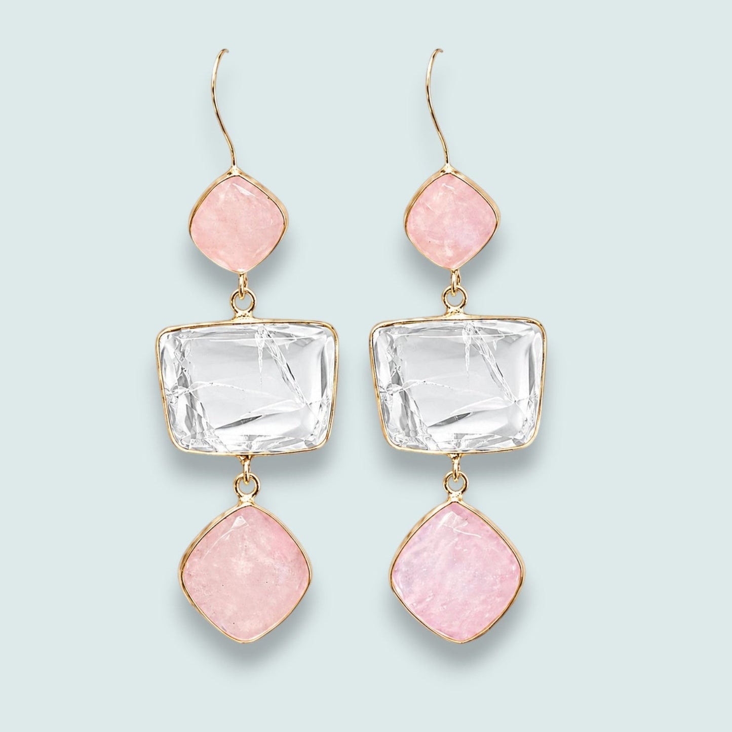 Audrey's - Rose Crystal Luxe Statement Earrings