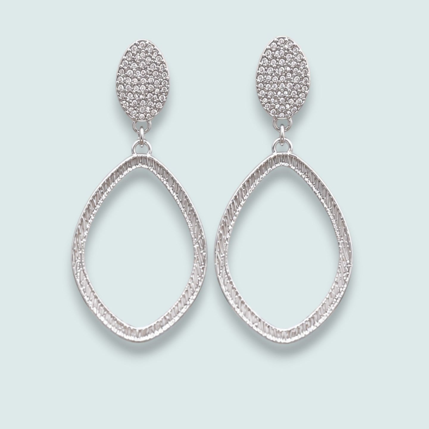 Audrey's - Textured Open Drop Earrings