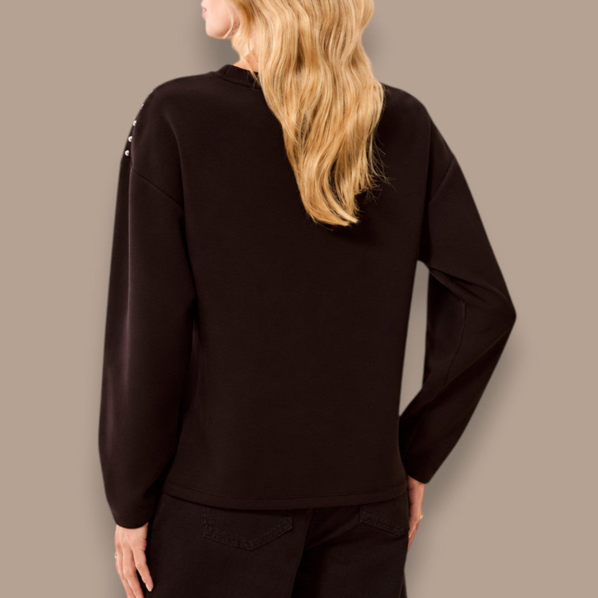 Tribal - Studded Crew Neck Top