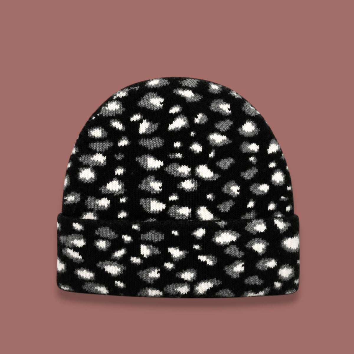 Audrey's - Leopard Print Knit Beanie