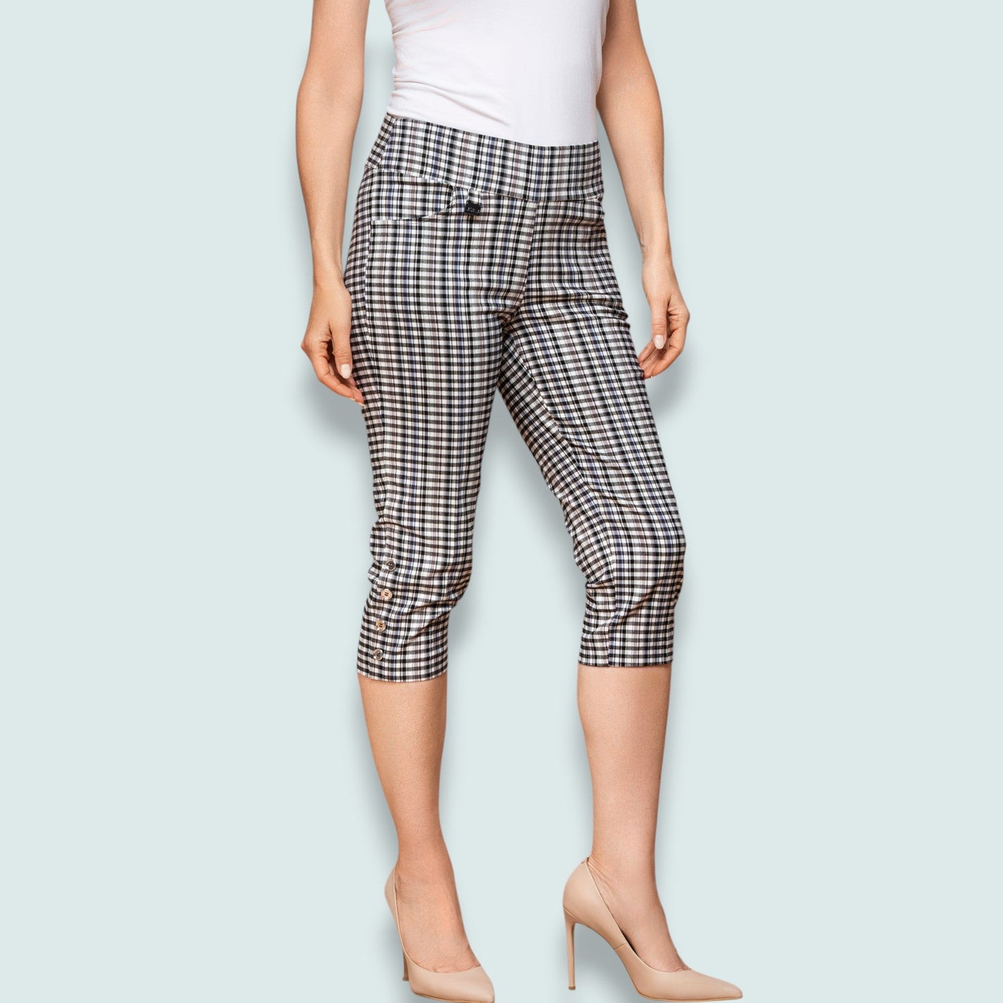 Lasania - City Check Capris - Petite